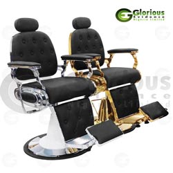 executive golden metal barber chair a-055 (black)