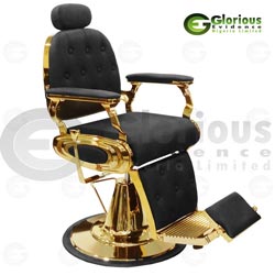 executive golden metal barber chair a-055 (black)